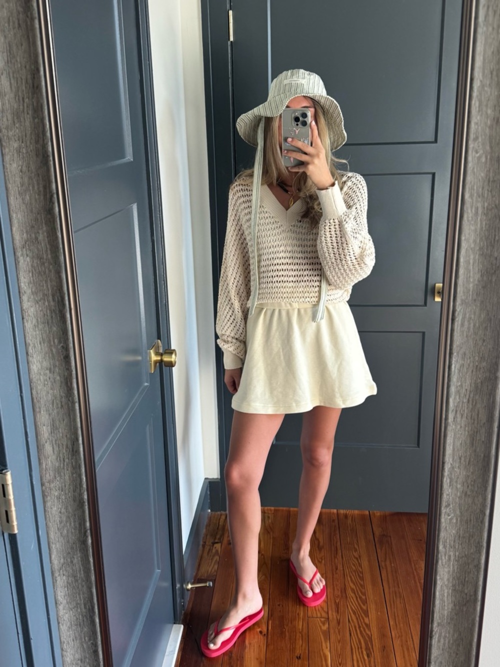 Free People Knit Cream Skirt - Picture 5 of 8